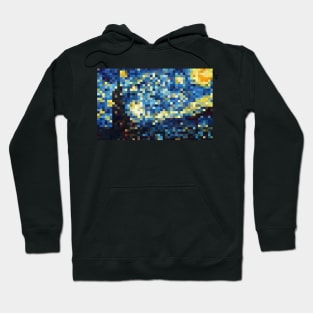 Starry Night Pixel Art Hoodie